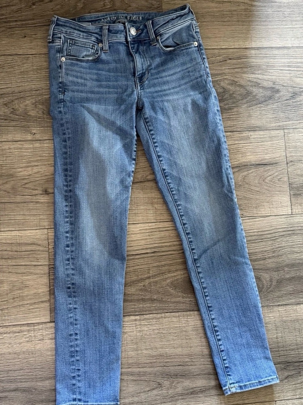 American Eagle Outfitters Women's Light Blue Skinny Jeans